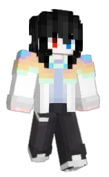 cod gray and white Minecraft skin — Slim model — first worn by Yumelagali
