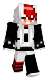 black and rose white Minecraft skin — Slim model