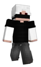 white and cod gray Minecraft skin — Classic model — first worn by Zatrooo