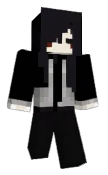 black and cod gray Minecraft skin — Classic model