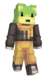 black and dorado Minecraft skin — Slim model — first worn by ThisGreenDingo