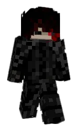 black and cod gray Minecraft skin — Slim model — first worn by JustAbyssall