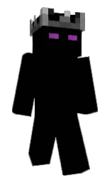 black and gray Minecraft skin — Classic model