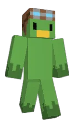 GreenPelican's Minecraft skin wearing the Vanilla cape