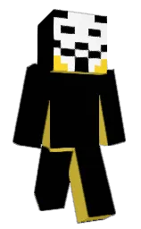 black and bright sun Minecraft skin — Classic model — first worn by ACTEone