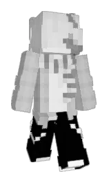 black and silver Minecraft skin — Classic model
