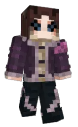 thunder and albescent white Minecraft skin — Slim model