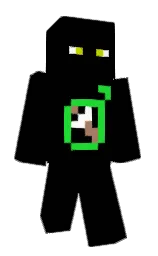 black and malachite Minecraft skin — Classic model — first worn by Ounet83