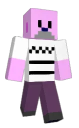 lavender rose and white Minecraft skin — Classic model — first worn by Addie52