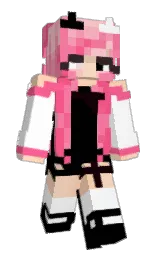 black and white Minecraft skin — Slim model — first worn by trexbear_