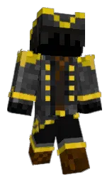 black and cod gray Minecraft skin — Slim model — first worn by KyloRen192745