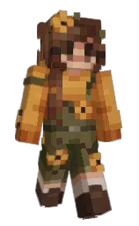 copper and raw sienna Minecraft skin — Slim model — first worn by faceguydudeman