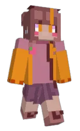 old rose and zest Minecraft skin — Slim model — first worn by Crystyllol