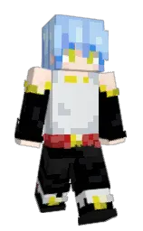 black and porcelain Minecraft skin — Slim model — first worn by PAPTartz