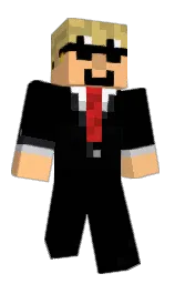 black and macaroni and cheese Minecraft skin — Classic model — first worn by Turbo145