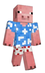 picton blue and tonys pink Minecraft skin — Classic model — first worn by Just_Korbyn