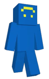 science blue and golden fizz Minecraft skin — Slim model — first worn by clownfuryy63