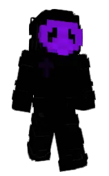 black and cod gray Minecraft skin — Classic model