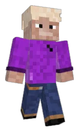 purple heart and rhino Minecraft skin — Classic model — first worn by Budziak