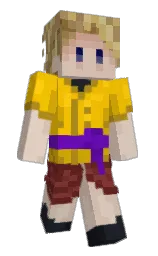 Pynquee's Minecraft skin wearing the 15th Anniversary cape