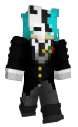 black and cod gray Minecraft skin — Classic model — first worn by 0inspi_