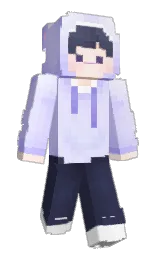periwinkle and titan white Minecraft skin — Slim model — first worn by K_mjs