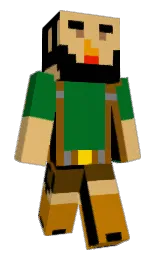 black and harvest gold Minecraft skin — Classic model — first worn by Zackb610