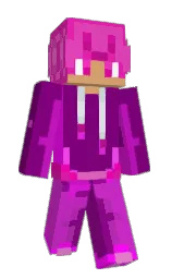 fresh eggplant and shocking pink Minecraft skin — Slim model