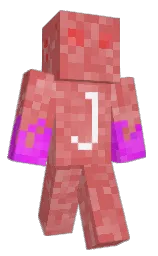 chestnut rose and black Minecraft skin — Classic model
