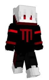 black and cod gray Minecraft skin — Slim model