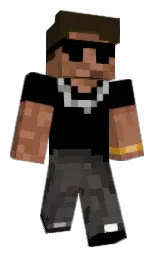 black and fuscous gray Minecraft skin — Classic model