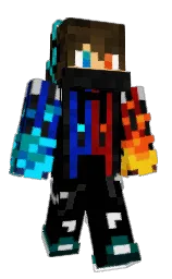 black and rajah Minecraft skin — Classic model — first worn by hellstruckedz