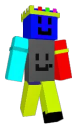 blue and cyan / aqua Minecraft skin — Classic model
