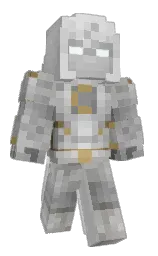 silver and alto Minecraft skin — Classic model — first worn by Damanlevi