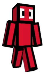 black and crimson Minecraft skin — Classic model