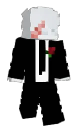 black and athens gray Minecraft skin — Slim model