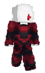 white and aubergine Minecraft skin — Slim model
