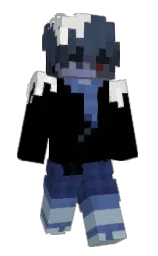 black and cloud burst Minecraft skin — Slim model