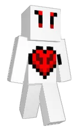 white and black Minecraft skin — Classic model