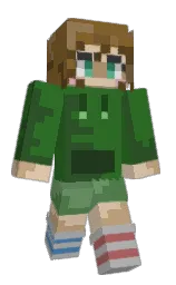 green pea and mule fawn Minecraft skin — Slim model — first worn by BlokkiMC