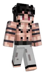silver and black Minecraft skin — Classic model — first worn by OliverC777