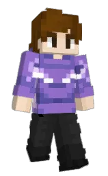 Patryk12222's Minecraft skin wearing the Purple Heart cape