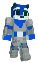 science blue and mantle Minecraft skin — Classic model — first worn by BlueFox900