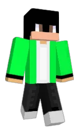 malachite and black Minecraft skin — Classic model