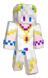 we peep and white Minecraft skin — Slim model — first worn by Mr_Sakura7
