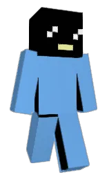 cornflower blue and black Minecraft skin — Slim model — first worn by jw110505