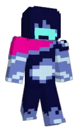 violet and blue marguerite Minecraft skin — Classic model