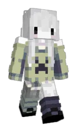 ruuuvi's Minecraft skin wearing the Cherry Blossom cape