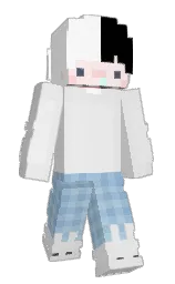 7596's Minecraft skin wearing the Menace cape