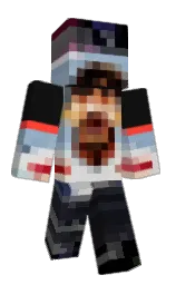 cod gray and red orange Minecraft skin — Classic model